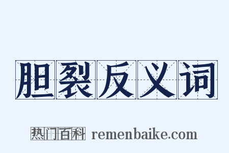 胆裂反义词是什么意思的图片